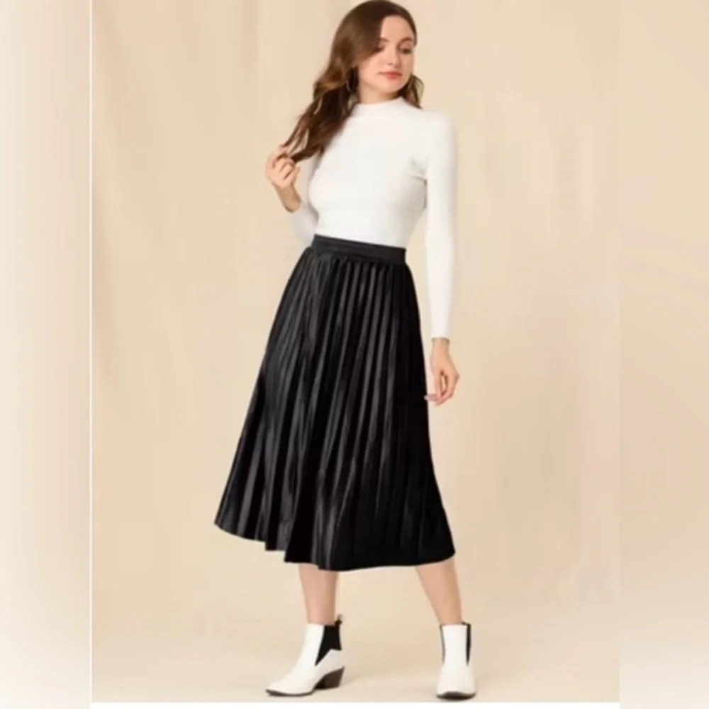 Brand New Free Press Black Velvet Skirt